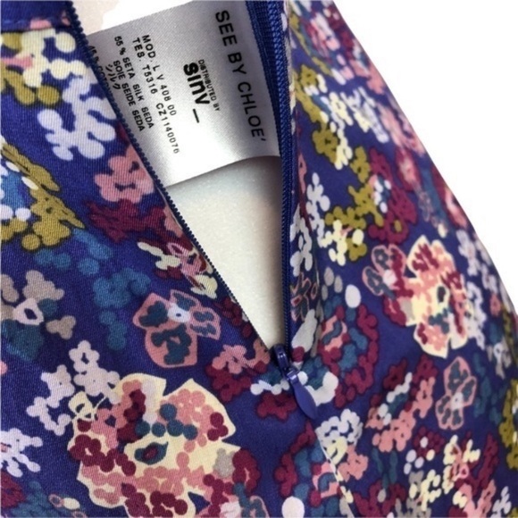 See By Chloe Purple Floral Dress - Picture 3 of 9